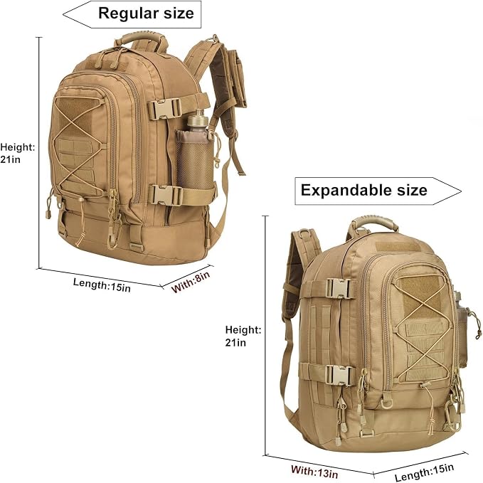 Large Military Bug Out Bag 3 Day Pack Expandable Backpack Army Daypack - Image 2
