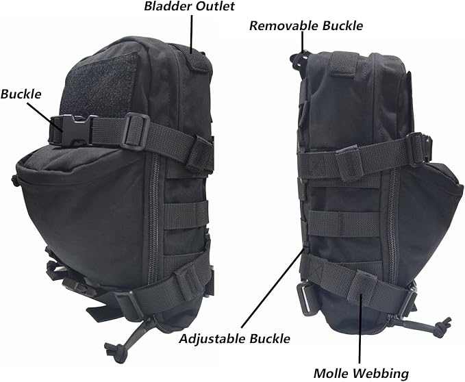 Tactical Hydration Backpack for 2L Hydration Bladder, Lightweight Hydration - Image 7