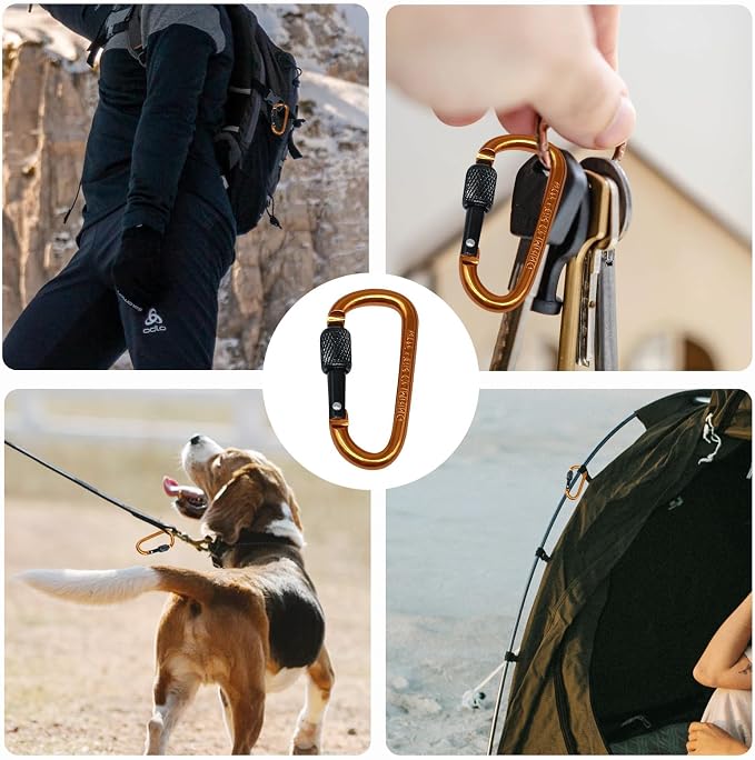 YUCHIYA 8 Pack D-Shape Carabiner Clasp - Image 6
