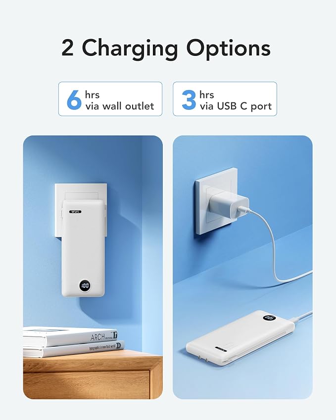VRURC Portable Charger Power Bank - 10000mAh Fast Charging 22.5W PD 20W Slim - Image 5