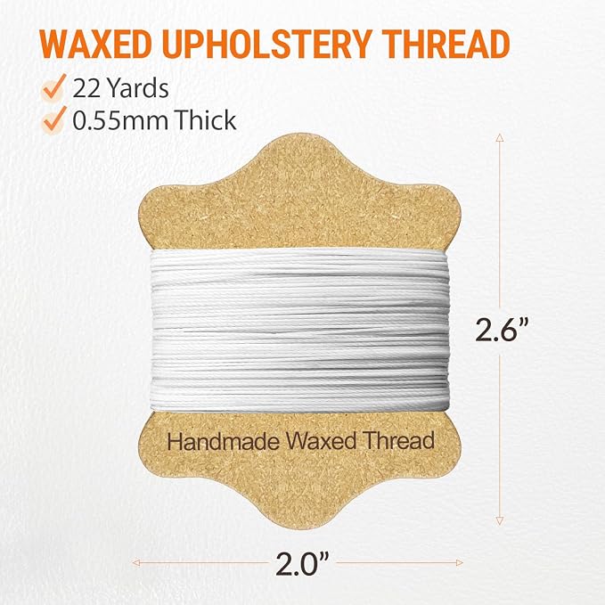 VONEEDL Upholstery Repair Kit: Waxed Sewing Thread & Heavy Duty Needles - Image 3