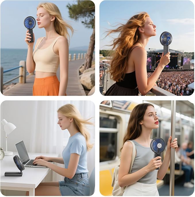HandFan Upgraded 10, 000 mAh Quiet Handheld Fan - Image 4