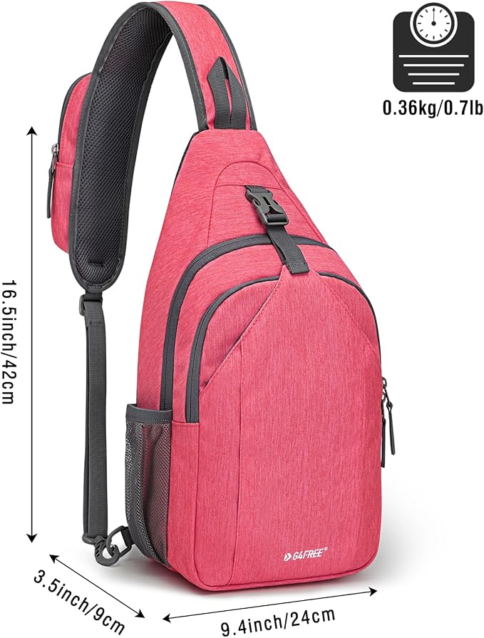 G4Free Sling Bag RFID Blocking Sling Backpack Crossbody Chest Bag Daypack - Image 3