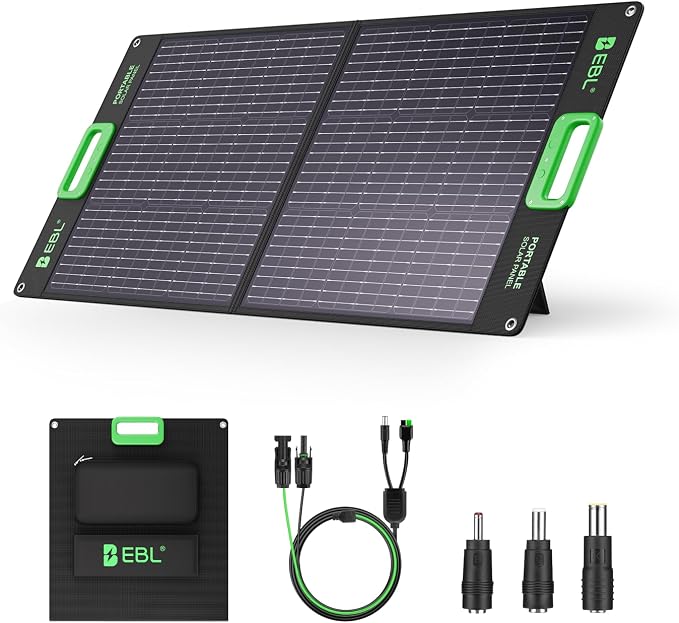 EBL 100 Watt Solar Panel, Foldable Solar Charger by EBL