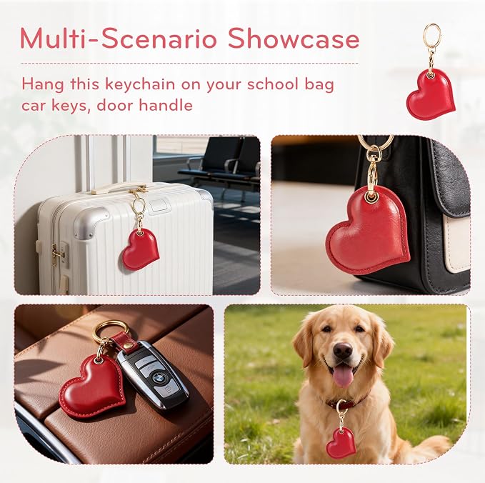 Leather Charm Keychain Holder Case Compatible - Image 4