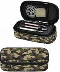 Camouflage Pencil Holder Bag Brown Green Abstract Modern Pattern Pencil Case by Unknown