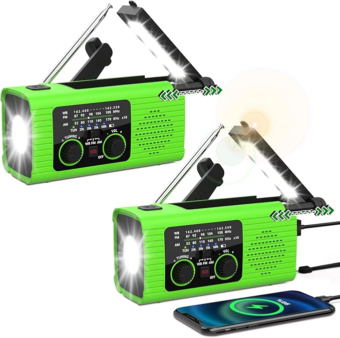 NITIGO Emergency Radio, Reading Lamp, Flashlight, SOS Alarm, Headphone Jack by Nitigo