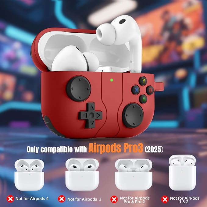 Getino Game Case for AirPods Pro 3 Case 2025, Shockproof Silicone Cover for - Image 2