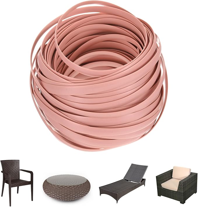 M METERXITY 1-Pack Wicker Repair Kit, 8mm x 66ft/20m Plastic Flat Rattan by MMETERXITY
