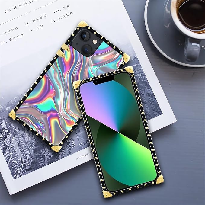 Compatible with iPhone 13 Case, Holographic Abstract Iridescent Textures Luxury - Image 6