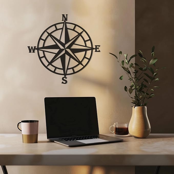 Violaura Compass Rose Metal Wall Art - Image 6