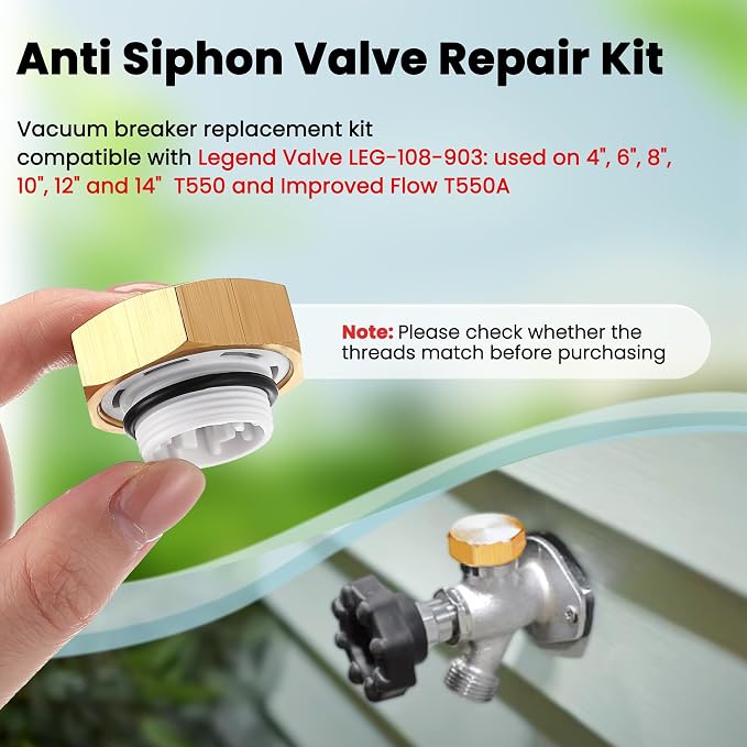 1 Pack Anti Siphon Valve Repair Kit, Vacuum Breaker Fix Set Compatible - Image 4
