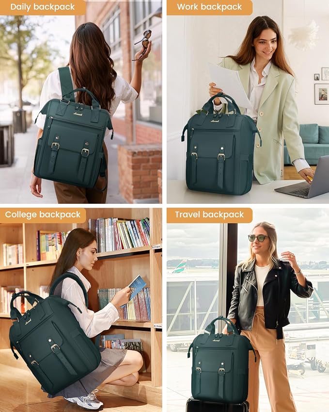 LOVEVOOK Laptop Backpack for Women Work Travel Backpack Purse, Nurse Bags - Image 9