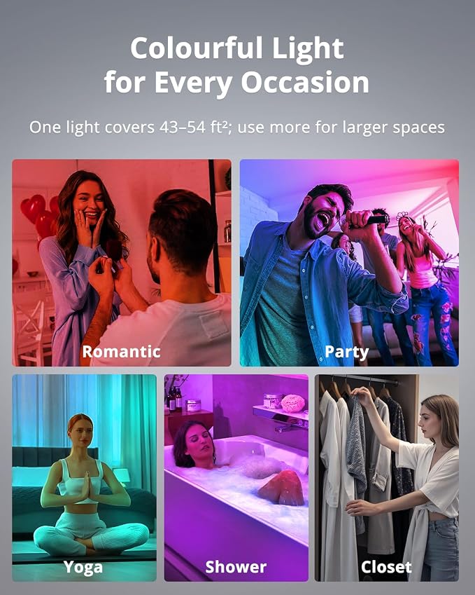 Combuh Rechargeable RGB Ambient Shower Light Waterproof Inside, LED 13 Color - Image 7