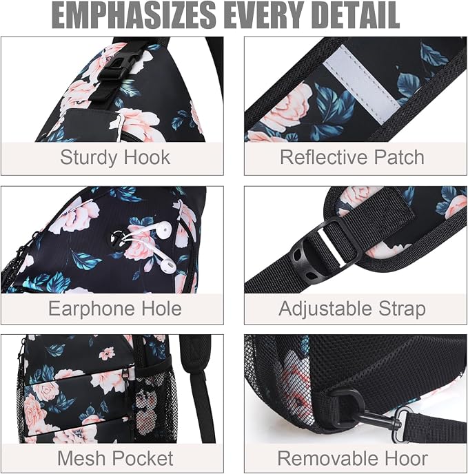 Pritent Crossbody Bags for Women Men Trendy Sling Bag Backpack Casual Chest Bag - Image 5