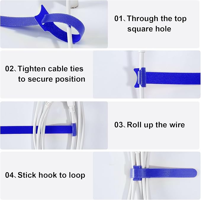 150PCS Cable Ties, 4+6+8+10 inch Multi-Colour Straps - Image 7