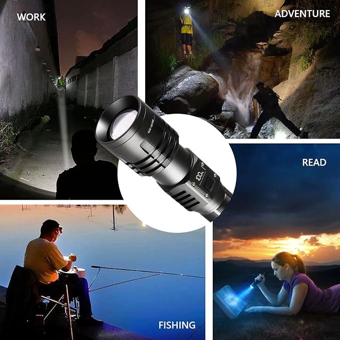 Rechargeable LED Flashlights High Lumens, 10000mAh High Powered Waterproof - Image 8