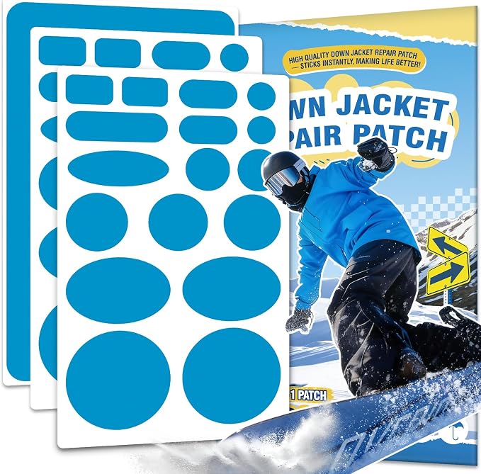OAZ 35Pcs Down Jacket Repair Patch Kit Pre-Cut Nylon Patches by OAZ