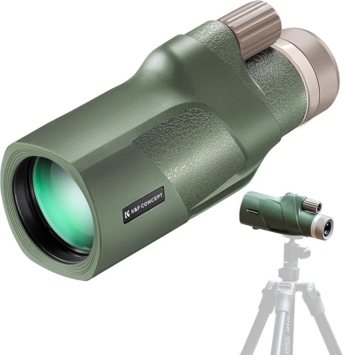 K&F Concept® IP68 10 Meters Waterproof 12X50 Monocular Telescope by KFCONCEPT