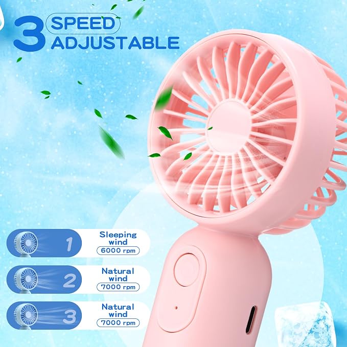 Rossesay 1 Pcs Mini Portable Fan Bulk Cute Handheld Lightweight Small Little - Image 3