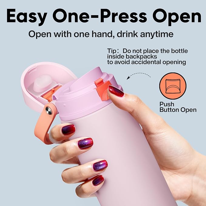 Insulated Water Bottle with Straw - Image 5
