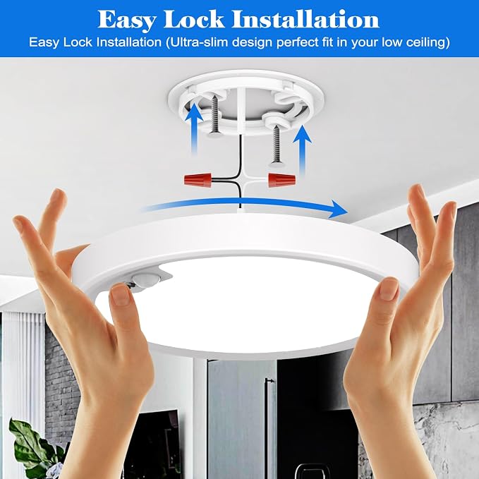 4PACK Flush Mount Ceiling Light Fixture Wired, Motion Sensor Ceiling Light - Image 7