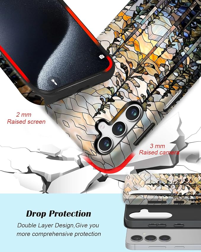 Compatible for Samsung Galaxy A36 5G Case, Dual Layer Heavy Duty 2 in 1 - Image 3