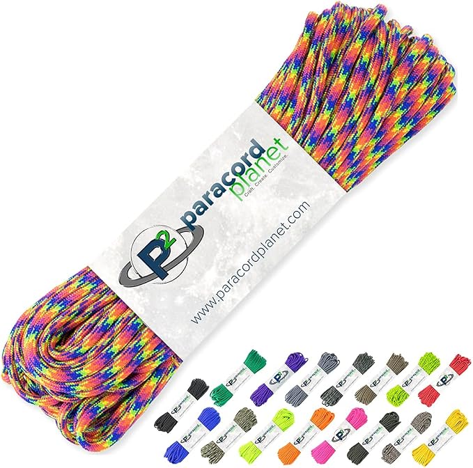 Paracord Planet 100' Hanks Parachute 550 Cord Type Iii 7 Strand Paracord by ParacordPlanet