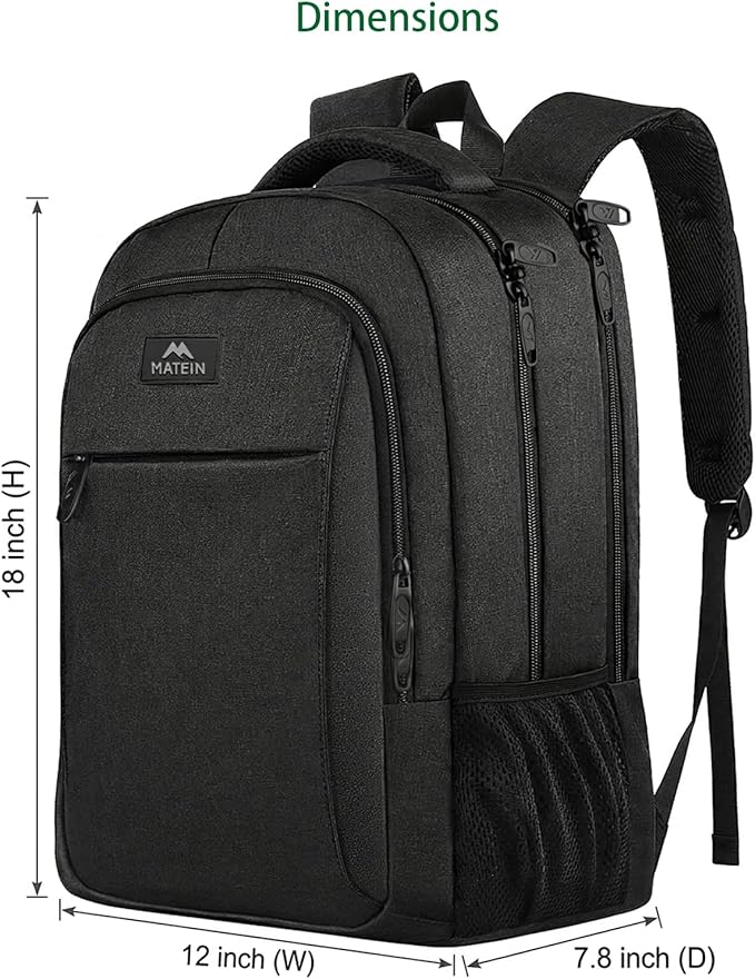 MATEIN Business Laptop Backpack, 15.6 Inch Travel Laptop Bag Rucksack, - Image 2