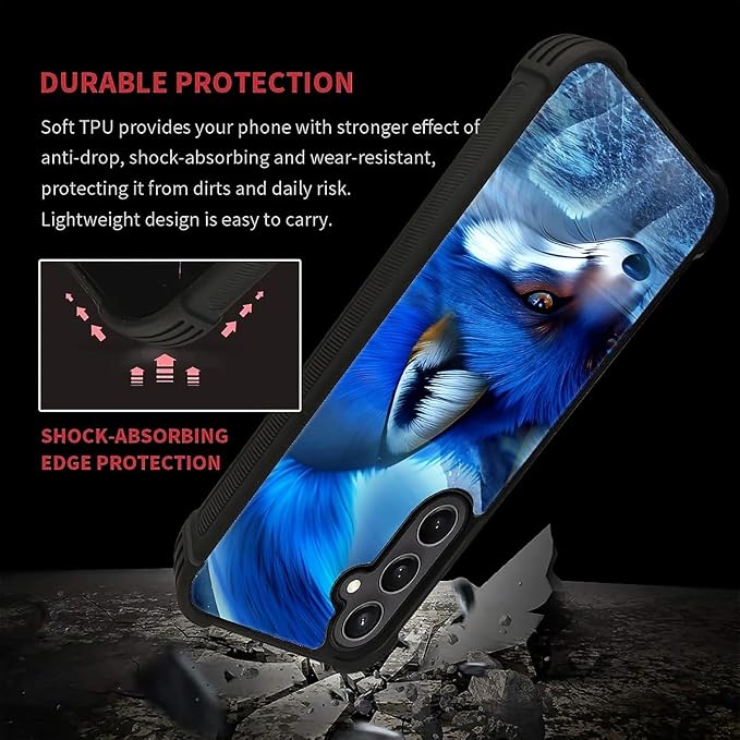 for Samsung Galaxy S23 FE Case, Snowy Mountain Fox Lake Pattern Graphic Design - Image 4