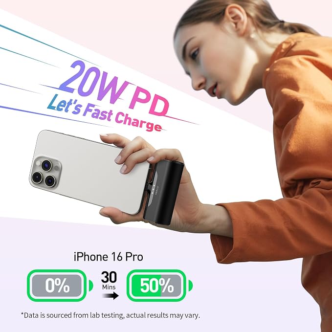iWALK Portable Charger for iPhone 17/16/15 USB-C Small Power Bank 20W 4 - Image 2