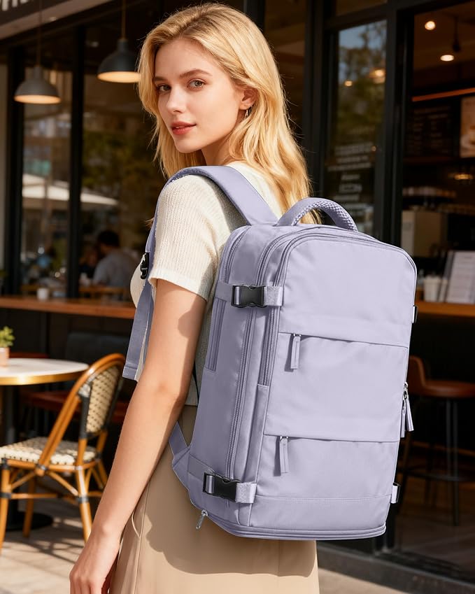 coofay Large Carry On Backpack Flight Approved Personal Item Travel Backpack - Image 2