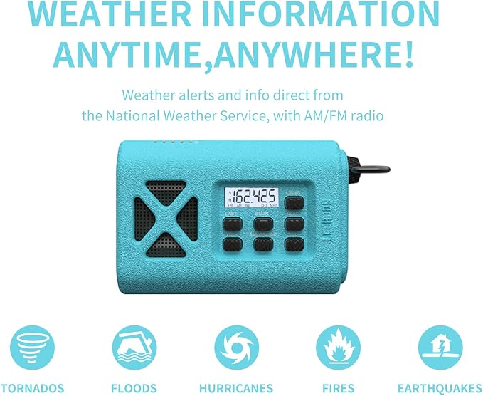 【2025 Newest】 Emergency Crank Weather Radio, NOAA/AM/FM Portable Solar Radio - Image 2