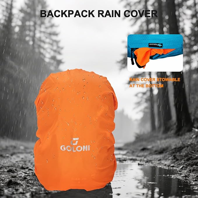 Goloni 45L Hiking Backpack Lightweight Foldable, Waterproof Camping Backpack - Image 3