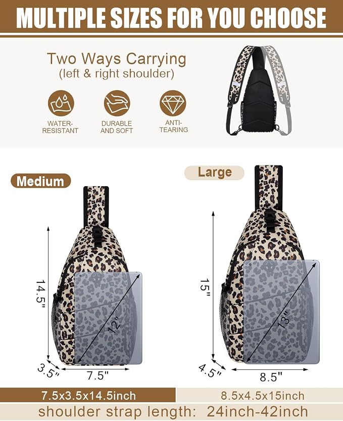 Pritent Crossbody Bags for Women Men Trendy Sling Bag Backpack Casual Chest Bag - Image 2