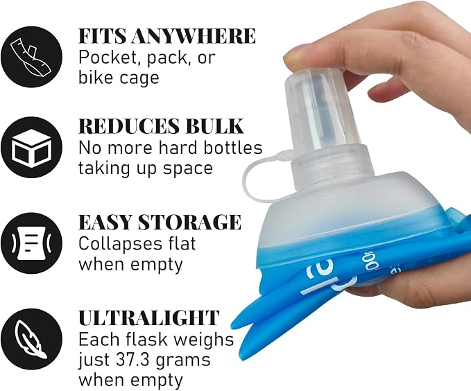 2Pcs 500ml Soft Flask, TPU Collapsible Soft Water Bottle - Image 4
