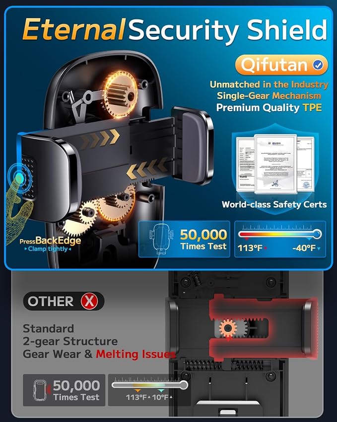 Qifutan Car Phone Holder Mount Phone Mount - Image 8