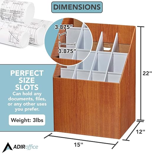 Adir Corp. 627 Upright Roll File Corrugated Box - Image 4