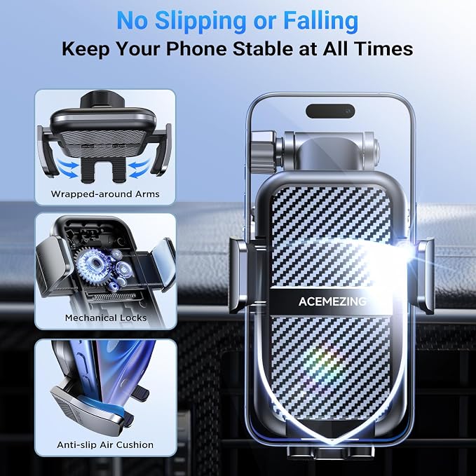 3-in-1 Car Phone Holder 360° Adjustable Car Phone Mount, Cell Phone Holders - Image 4