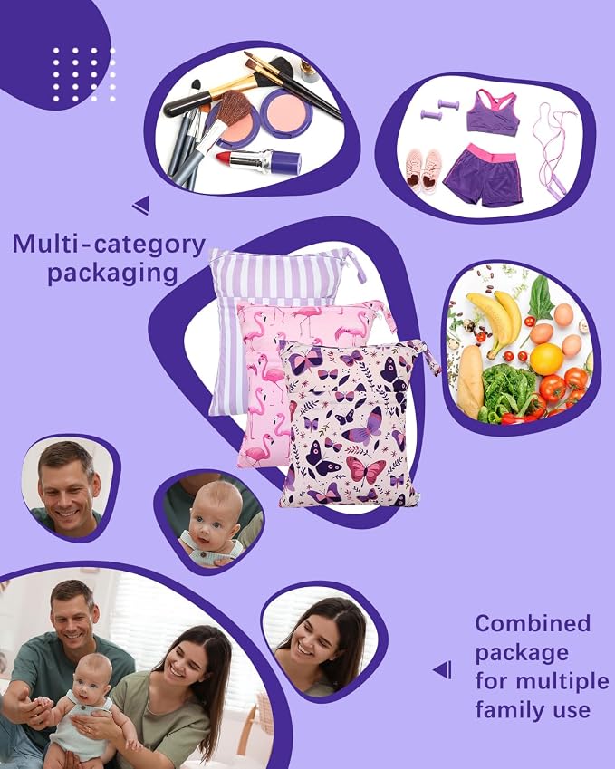 babygoal Wet Dry Bags 3 Pack, Waterproof Travel Bags - Image 5
