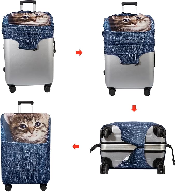 WUJIAONIAO Travel Luggage Cover Baggage Suitcase Cover Protector Skins 18-32 - Image 4
