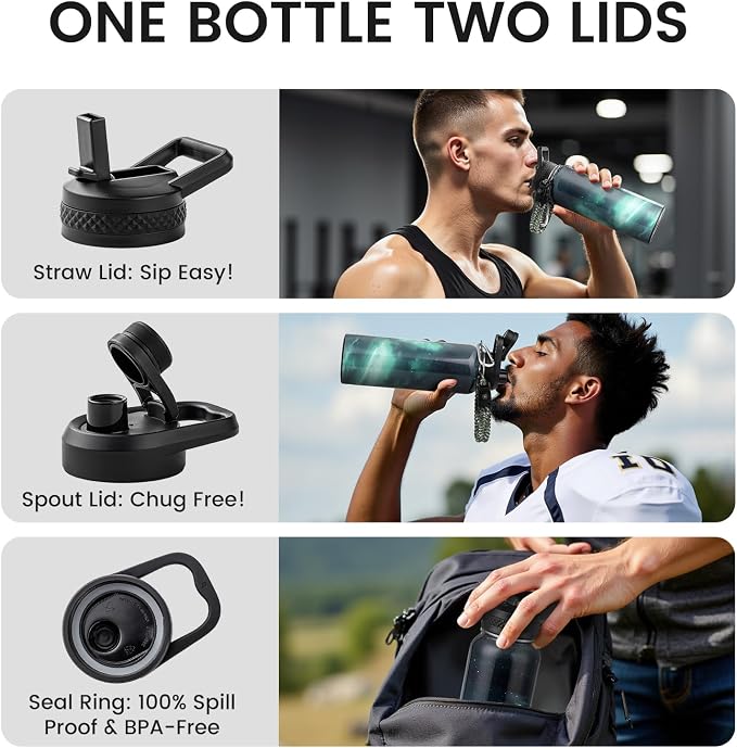 RAYMYLO Insulated Water Bottle 40 oz, Triple Wall Vacuum Stainless Steel - Image 5