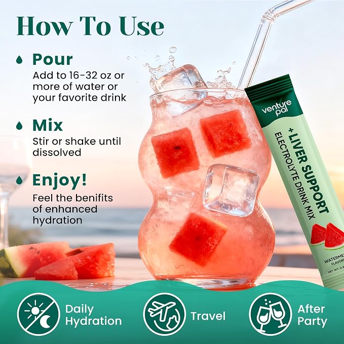 Venture Pal Hydration Packets + Liver Support- Liquid Daily IV Electrolyte - Image 7