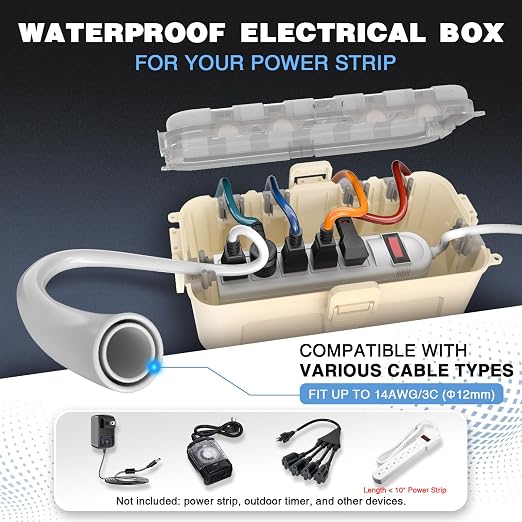 Flemoon Medium Outdoor Electrical Box Waterproof - Image 2
