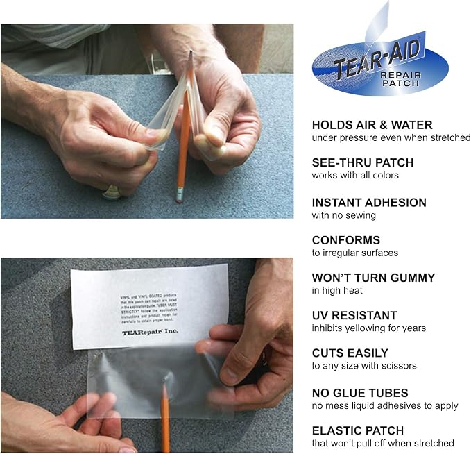 TEAR-AID Vinyl Repair Kit, Type B Clear Patch - Image 3