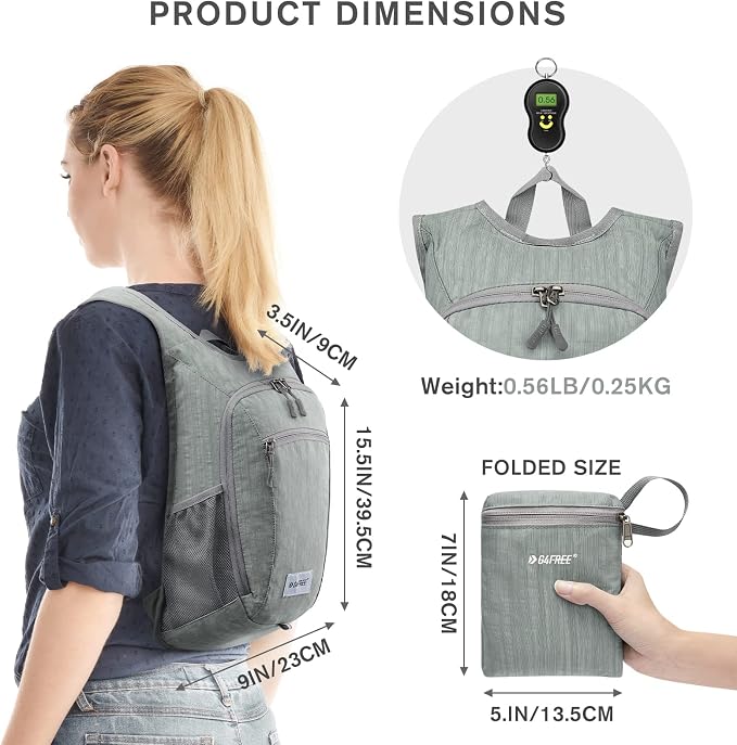 G4Free 10L/15L Hiking Backpack Lightweight Packable Hiking Daypack Small Travel - Image 4