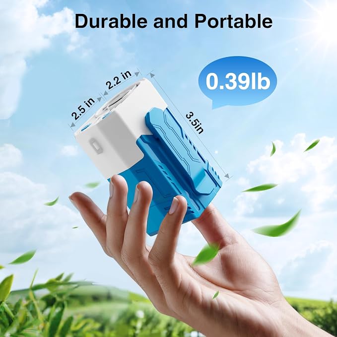 Portable Fan 4000mAh Rechargeable, 4 Speeds 13000RPM Strong Airflow, Personal - Image 7
