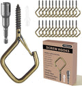 30 Pcs Bronze Eye Hooks Screw Heavy Duty, Ceiling Hooks by Unknown