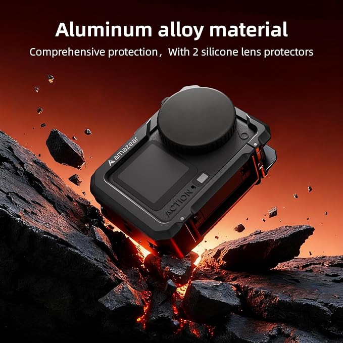 AMAZEAR Metal Protective Case for DJI Osmo Action 6 Accessories, Action6 Pro - Image 3