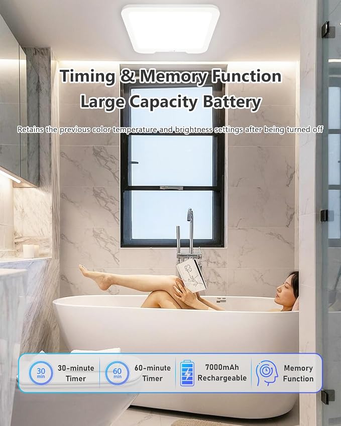 2 Pack Rechargeable Motion Sensor Ceiling Lights - Image 7
